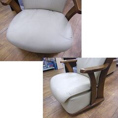 ②ダイニングチェア キャスター付き 両肘付き リビングチェア 椅子 イス  札幌市 厚別区の画像