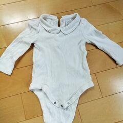 80サイズ　長袖カットソーロンパース　女の子の画像