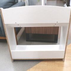 ➁ マガジンラック 本棚 幅73×奥行30×高さ76㎝ ホワイト 絵本ラック オープンラック 西岡店の画像