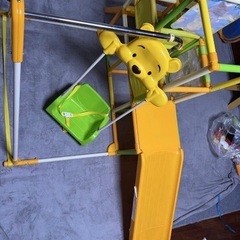 くまのプーさん おりたたみ ロングスロープ キッズパーク ジャングルジム 鉄棒 ブランコ すべり台 野中製作所 品番4354の画像