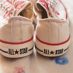 Converse ALL STAR 白赤 ローカットスニーカー【未使用品】23cmの画像