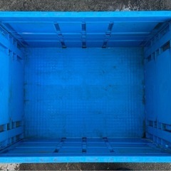 【愛知】40箱セット プラスチックコンテナ 店名刻印あり 約120L ブルー プラ箱/コンテナボックス/整理整頓/分別箱/仕分け箱 の画像