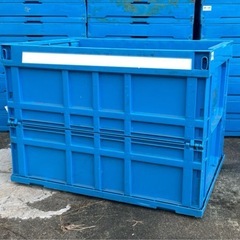 【愛知】40箱セット プラスチックコンテナ 店名刻印あり 約120L ブルー プラ箱/コンテナボックス/整理整頓/分別箱/仕分け箱 の画像