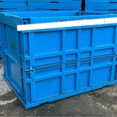 【愛知】40箱セット プラスチックコンテナ 店名刻印あり 約120L ブルー プラ箱/コンテナボックス/整理整頓/分別箱/仕分け箱 の画像