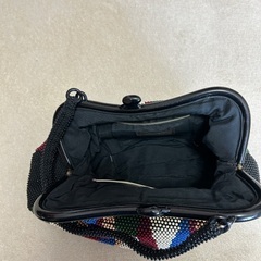 ポピーバッグ　 昭和レトロ がま口ハンドバッグ　ヴィンテージ 和装にもの画像