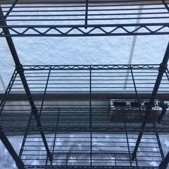 JM20457S)4段スチールラック 幅：約60cm 高さ：約120cm  奥行：約30cm 中古品【取りに来られる方限定】の画像