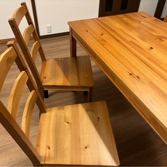 IKEA ヨックモック（現ヘーゲルネス）テーブル+イス4脚セットの画像