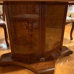 イタリア製 象嵌細工ダイニング　アンティークテーブルの画像