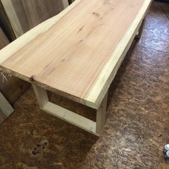 激安 新品 一枚板ダイニングテーブル 塗装無料 近場配送無料の画像