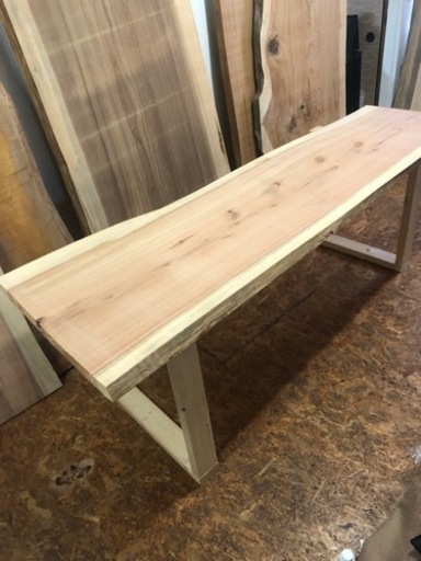 激安 新品 一枚板ダイニングテーブル 塗装無料 近場配送無料