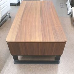 ニトリ センターテーブル ボストン2 ブラウン 天然木 幅120㎝ 収納付き ローテーブル 西岡店の画像