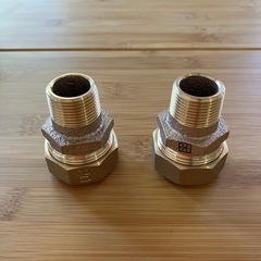 ポリエチレン管内径20mm用　継手2個と5K 3/4ゲートバルブ1個　 未使用保管品  配管部材　水道部材　DIYの画像