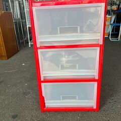 リサイクルショップどりーむ荒田店　No3282　三段収納　キズ有の画像