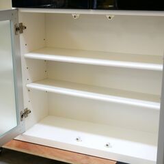 ≪zyt2586ジ≫ ニトリ 対面式キッチンカウンター/食器棚 幅120cm バーカウンター パース2 120 キッチンボード/シンプル/中古家具/宮城県仙台市 071113-03の画像