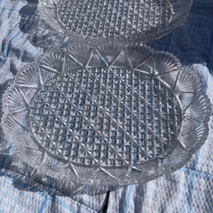 GY1120 HOYA CRYSTAL楕円　オーバル　プレート　果物皿 の画像