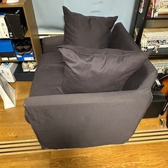 【 無料 】 IKEA 1人用 ソファ 色褪せ 使用感あり 紫の画像