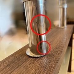 【幅100cm】棚板つき ガラステーブルの画像