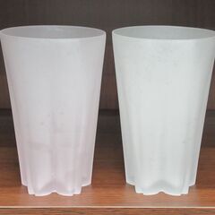 江戸硝子 さくらさくグラス 雪桜(白＆桃) ペア 未使用品 G-2521の画像