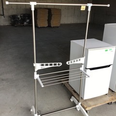 物干しスタンド　物干しラック　キャスター付き 中古品の画像