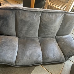 リクライニングソファ　グレー　ふたりがけ2人掛けの画像