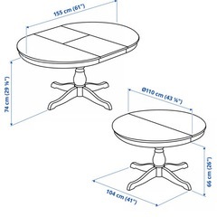 IKEAイケア　ダイニングテーブルの画像