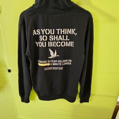 美品 パーカー Mサイズ ダークグリーン プリント レディースの画像