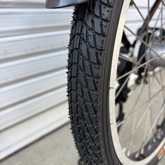 【整備士による点検済み】　☆前後新品タイヤ☆   　20インチ　内装3段LEDオートライト チャイルドシート付き小径車　防犯登録料込価格︎‼︎の画像