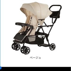 カトージ　KATOJI  二人でゴー　二人乗りベビーカーベージュの画像