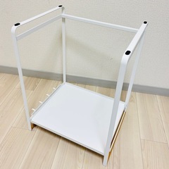 山崎実業 調理家電ラック トスカ ホワイト 家電ラック レンジ台 キッチン収納 卓上収納 トースターラック 小物家電ラックの画像