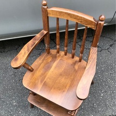 Te118●札幌市内 無料配達●KASHIWA 柏木工 木製ベビーチェア 子供用椅子 ハイチェア 昭和レトロ●USED の画像