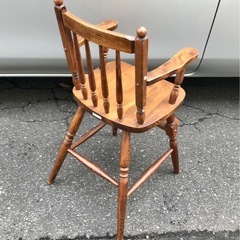 Te118●札幌市内 無料配達●KASHIWA 柏木工 木製ベビーチェア 子供用椅子 ハイチェア 昭和レトロ●USED の画像