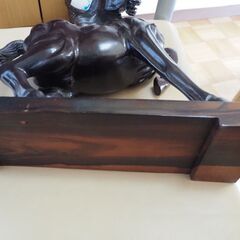 黒柿、置物、馬、３８x１２x４１、剥く材の画像