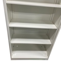 ホワイト スチール書庫・オープン書庫 棚5段の画像