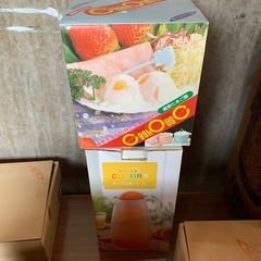 三段ボックス、ポット、ジャー、時計、温泉たまご作るものの画像