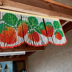 お皿、すだれ、の画像