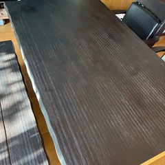 回転椅子　木製 無垢材 和モダン　ダイニングテーブル椅子セットの画像