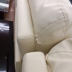 ★リユースのサカイつくば店★TK7352  電動3人掛けソファ ホワイト H97×D80×W198 クリーニング済みの画像