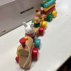 石2511-480 MIKI HOUS 木製　引っ張っるおもちゃ　中古美品の画像