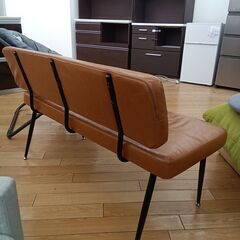 ★リユースのサカイつくば店★TK7353  2人掛けソファ ブラウン H70×D45×W110 クリーニング済みの画像