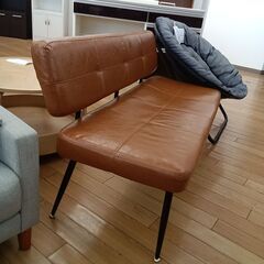 ★リユースのサカイつくば店★TK7353  2人掛けソファ ブラウン H70×D45×W110 クリーニング済みの画像