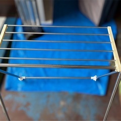 🧺ステンレス製 折りたたみ物干しスタンド✨室内・ベランダ用🐾の画像