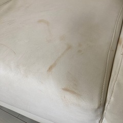 3人用白いソファー　シミあり170 75 敗れありの画像