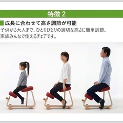 座るだけで姿勢が良くなる椅子　子供から大人まで　姿勢矯正チェアの画像