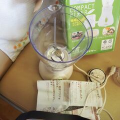 コンパクトミキサー、ミル付き、未使用品、蓋なし、動作確認済みの画像