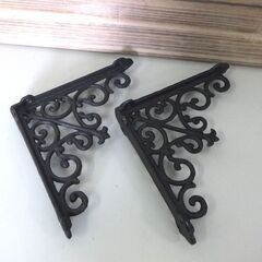 ① ウォールシェルフ 壁掛け棚 棚板長さ90cm 飾り棚 壁面収納 アイアン ブラケット ☆ 札幌市 北区 屯田 の画像