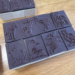 動物たちのスタンプ　の画像