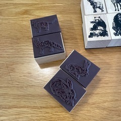 動物たちのスタンプ　の画像