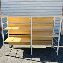 キッチンカウンター レンジ台 レンジラック キッチンラック キッチンボード ゴミ箱上ラック キッチン収納 収納棚  間仕切り 北欧 ナチュラルの画像