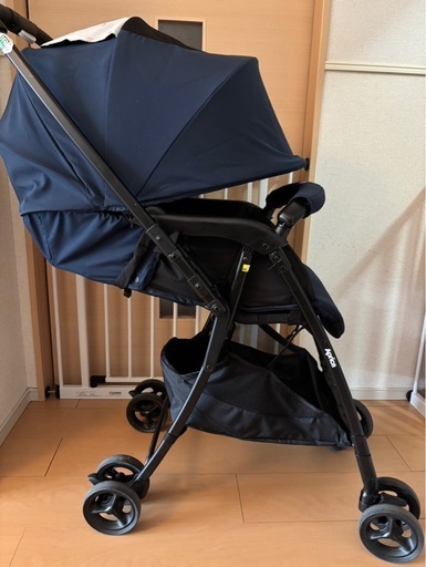 【美品】Aprica ベビーカー カルーンエアーメッシュ AB ネイビー