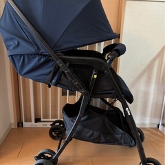 【美品】Aprica ベビーカー カルーンエアーメッシュ AB ネイビーの画像